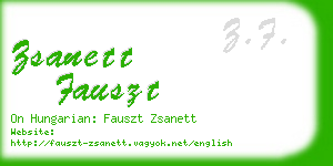 zsanett fauszt business card